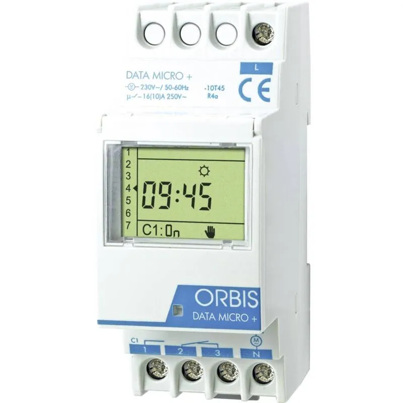 Orbis Zeitschalttechnik - data micro + 230V Timer per guida din digitale 250 v/ac
