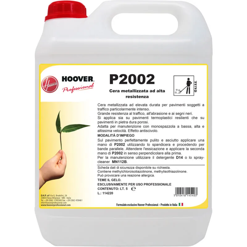 Hoover Professional - P2002 Cera metallizzata autolucidante ad alta resistenza