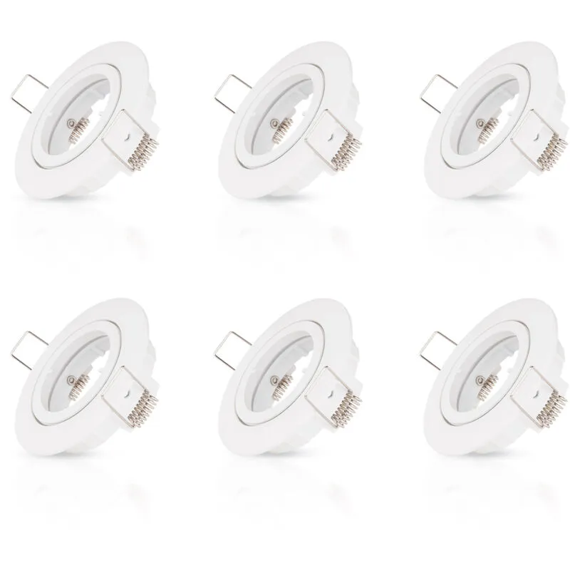 Faretto Da Incasso Spotlight Luce Guardaroba Lampada Sottopensile Cucina Bianco, 6x GU10 - girevole - Paco Home