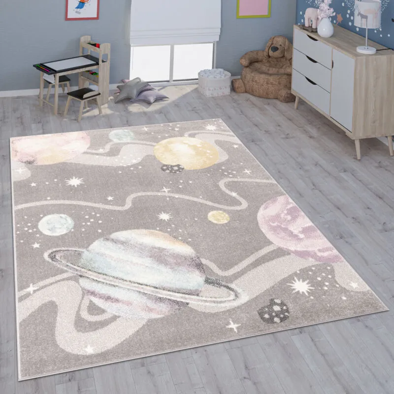 Tappeto per bambini cameretta bambine bambini diversi motivi e dimensioni 200x280 cm, Grigio 2 - Paco Home