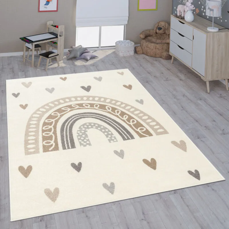 Tappeto per bambini cameretta bambine bambini diversi motivi e dimensioni 80x150 cm, Beige - Paco Home