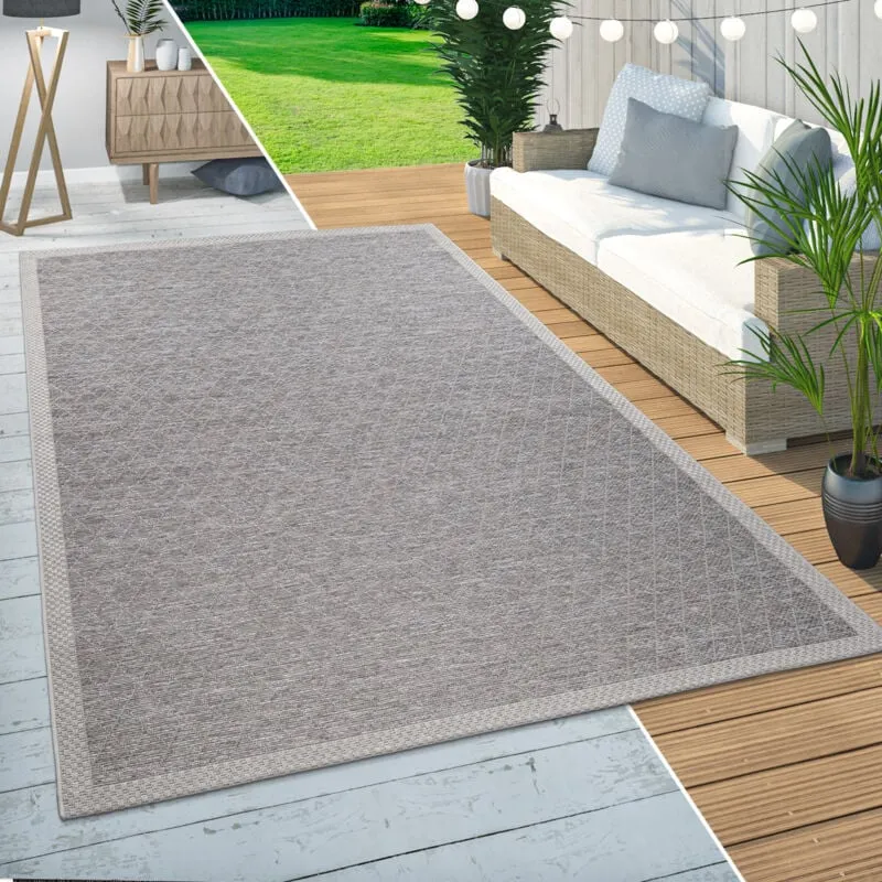 Tappeto Per Esterno Da Balcone Terrazza Tappeto Cucina Motivo Diamante Beige ø 160 cm tondo - Paco Home