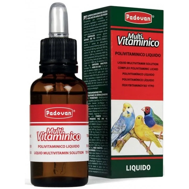 Padovan - Multivitaminico Liquido per Uccelli da 30 ml