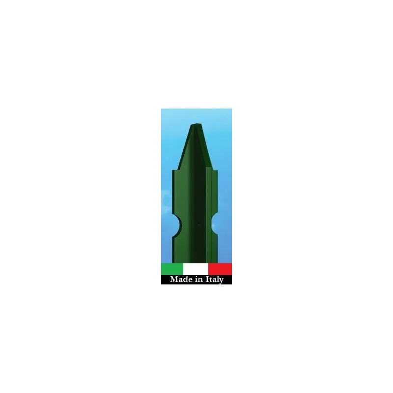 Italfrom © - Paletto Recinzioni a t in Ferro Plastificato Verde-Sezione mm30X30X3-Altezza 150 cm