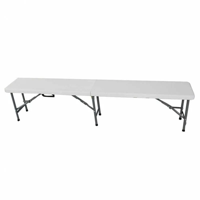 Panca Pieghevole Catering 182x30x43 h cm in Acciaio Grigio