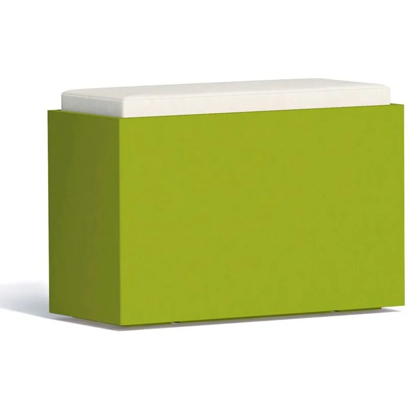 Panchetta rettangolare in resina mod. Roomy 80x35 cm verde