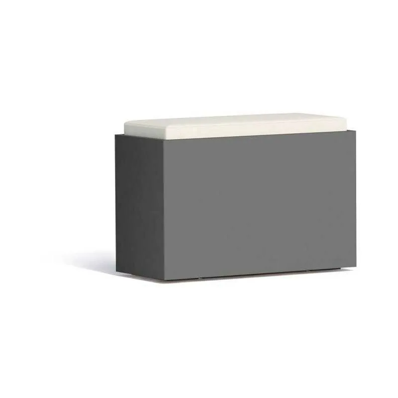 Pouf Comfy Roomy Grigio in Polimero Monacis - Cm 35X80X55 h