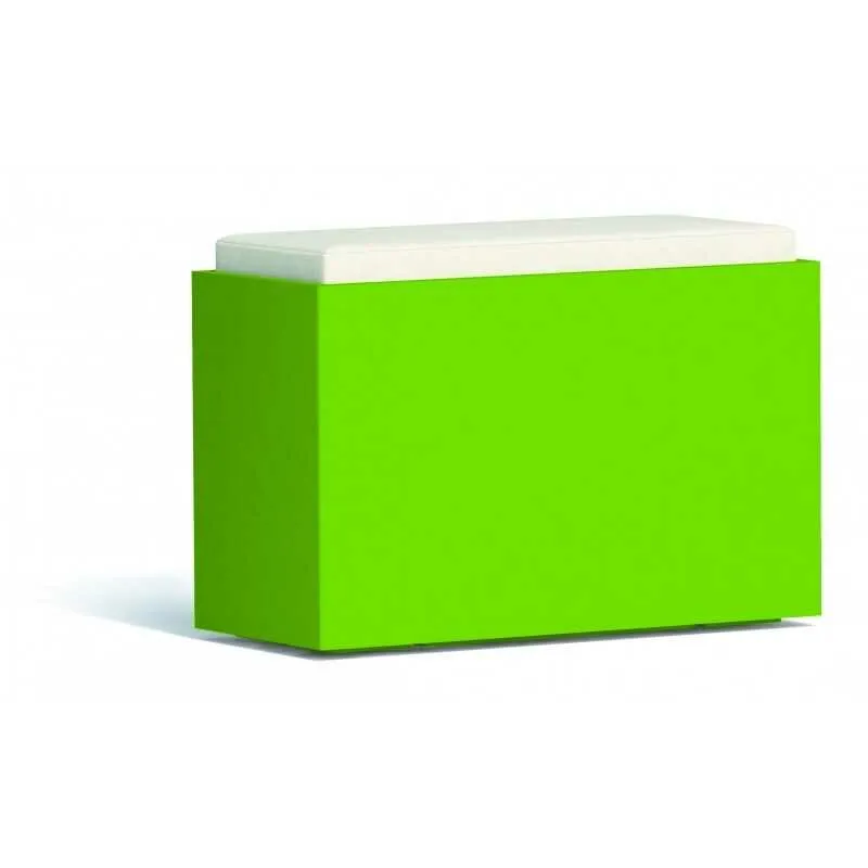 Idralite - Pouf Comfy Roomy Verde in Polimero Monacis - Cm 35X80X55 h