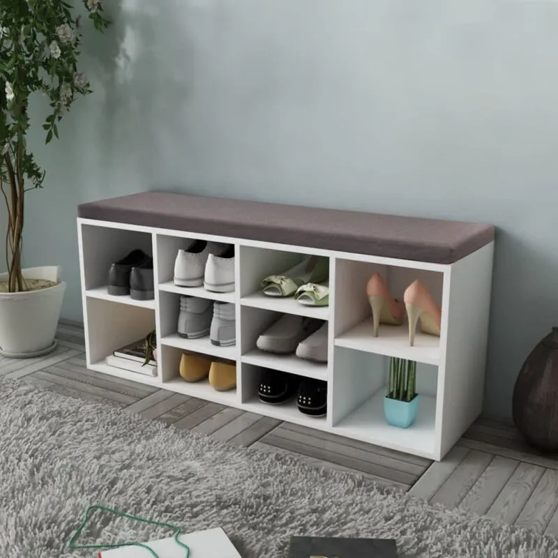 Furniture Limited - Panchina con Scarpiera con 10 Scomparti