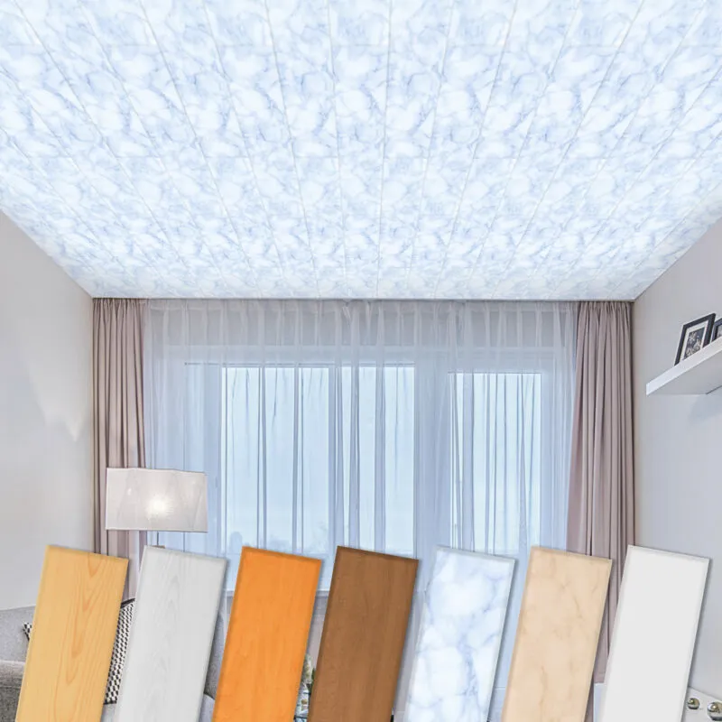Pannelli per soffitto in xps Styrofoam - rivestimento leggero e stabile - molti modelli e colori: P-06 Nuvoloso, Max. Pacchetto (miglior prezzo)