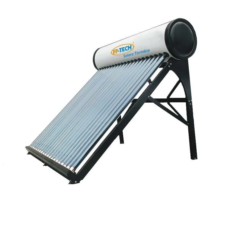 Fp-tech - pannello solare termico acqua calda acciaio inox 240 lt tubi sottovuoto circolazione naturale - mod. pro
