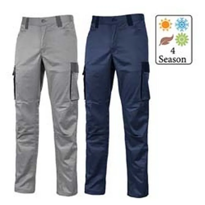 U-power - pantalone cargo crazy in tc stretch slim fit - tg.l - stone grey