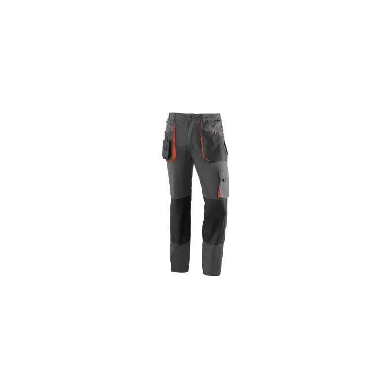 Juba - pantaloni in cotone e poliestere top di gamma bicolore t l grigio / nero / arancione - 961/L