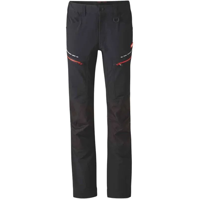 Holex - Pantalone service, nero / rosso, Taglia: 24