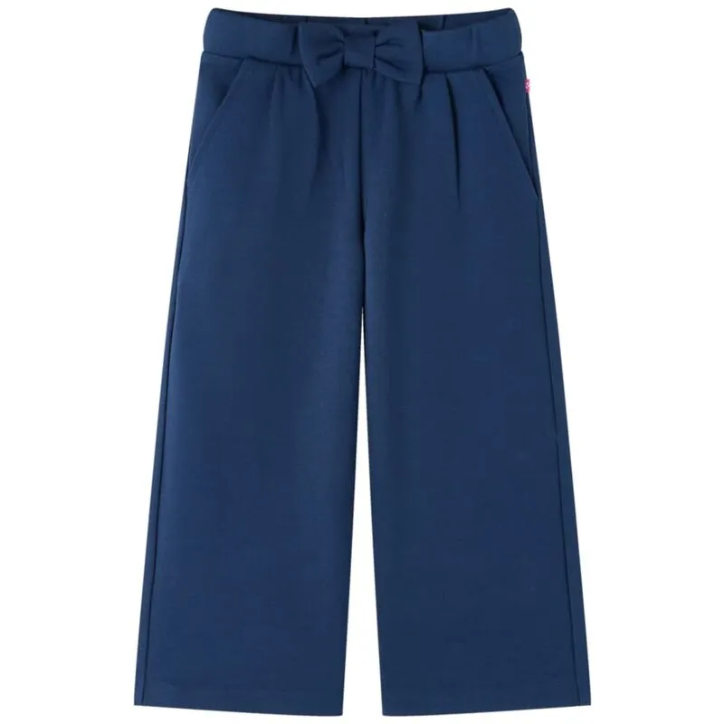 Pantaloni per Bambini a Gamba Larga Blu Marino 140