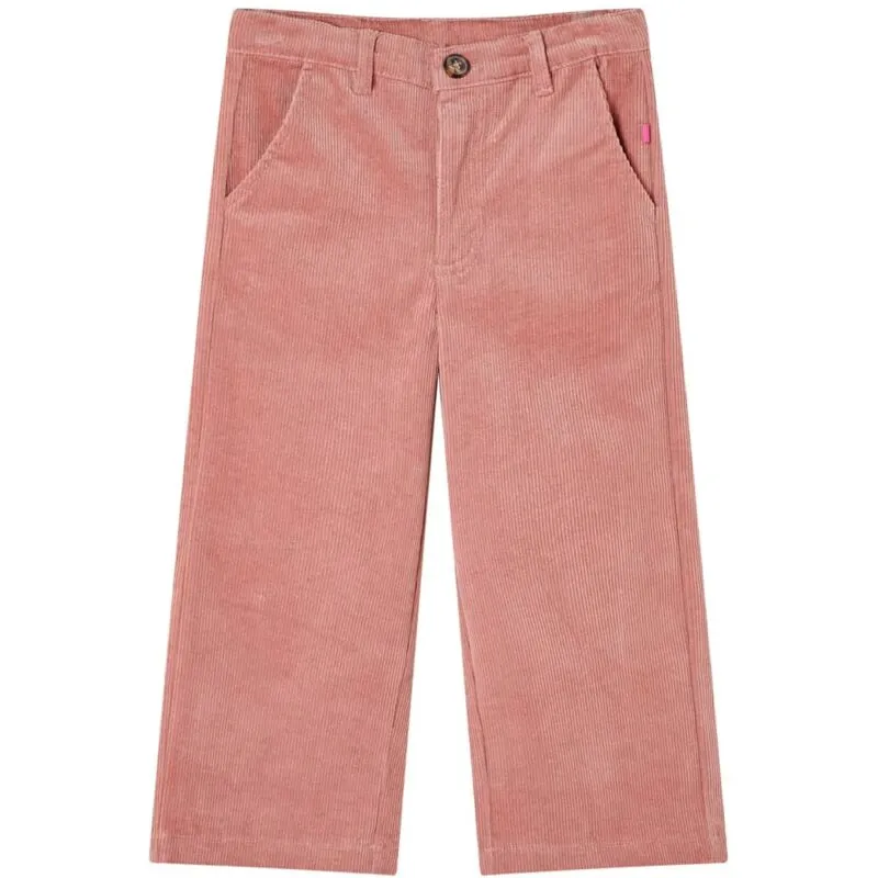 Pantaloni per Bambini in Velluto a Coste Rosa Antico 116