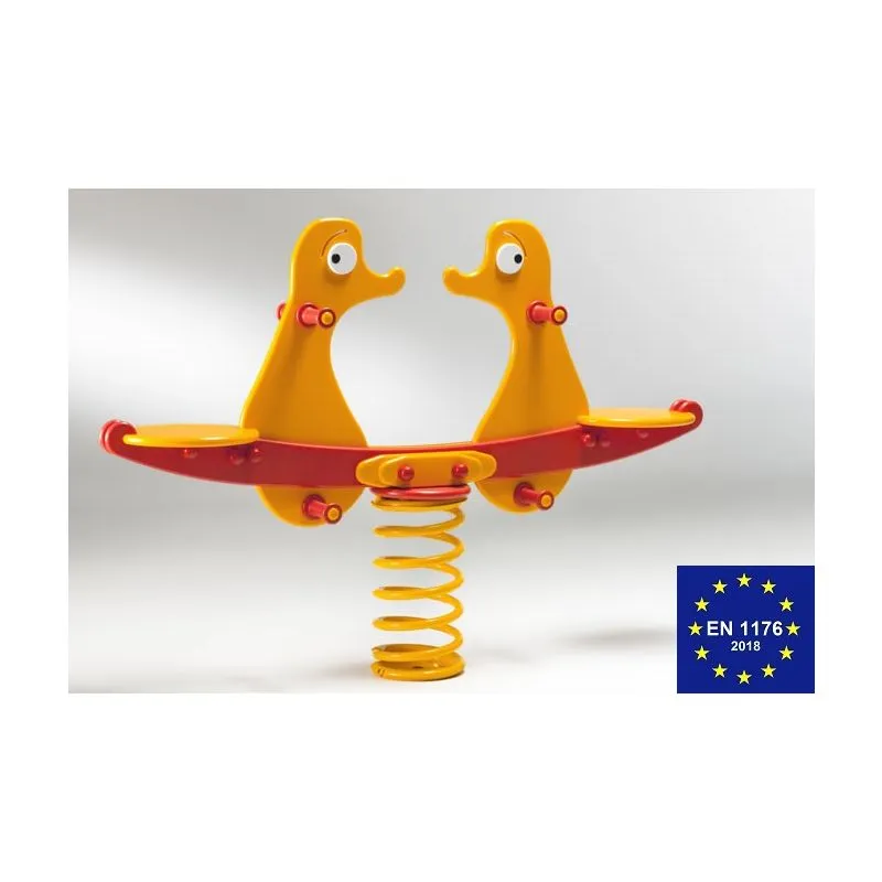 Italfrom © - Papera a Molla in Polietilene per Parco Giochi per Bambini Con Molla Filo 20 mm e Staffa omega- italfrom�