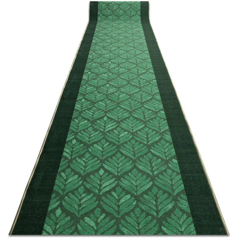 Rugsx - Passatoia antiscivolo liście foglie, gomma verde 80cm green 80x400 cm