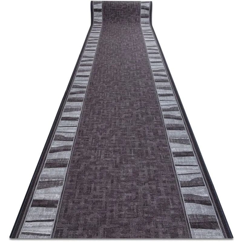 Passatoia gommata linea grigio 80cm grey 80x390 cm