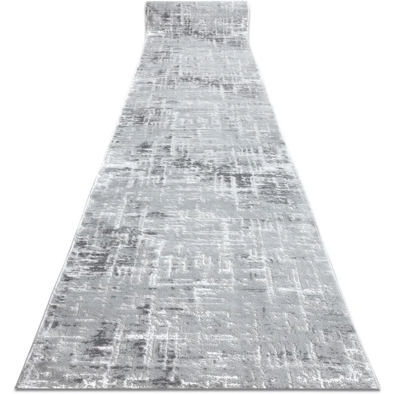 Passatoia Structural mefe 8722 due livelli di pile grigio / bianca 150 cm grey 150x330 cm