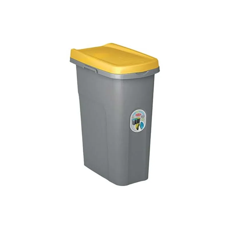  - Pattumiera immondizia eco system giallo lt 25 cm 39x24 h.cm 51