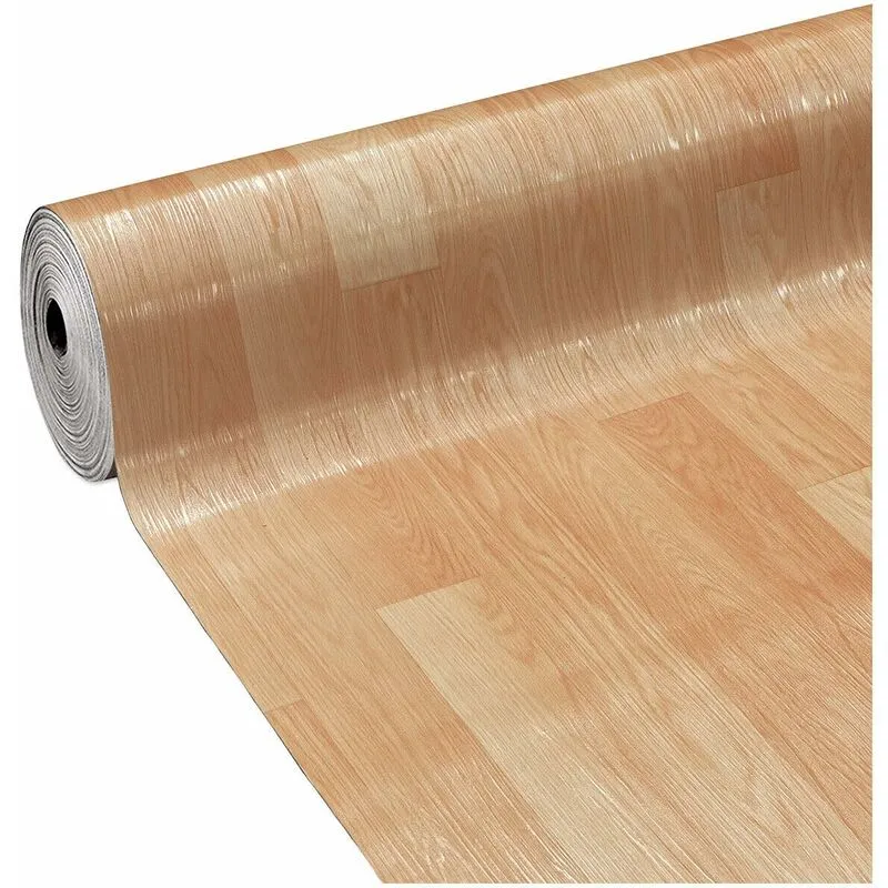 Pavimento Rivestimento Pvc Al Metro H100 Cm Su Misura Resistente Flessibile Design - Legno Naturale (f)