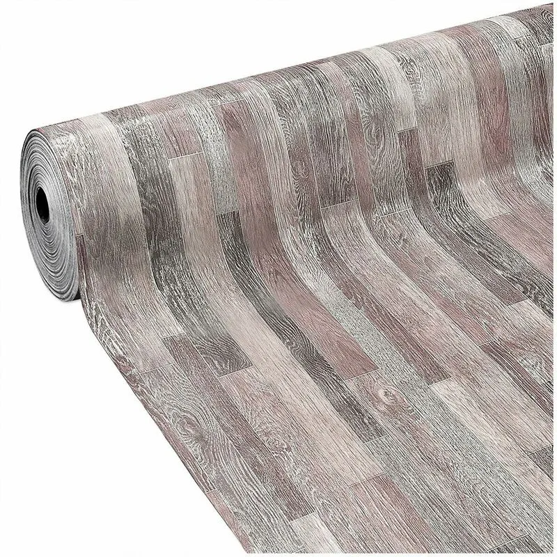 Pavimento Rivestimento Pvc Al Metro H100 Cm Su Misura Resistente Flessibile Design - Legno Shabby Chic (a)