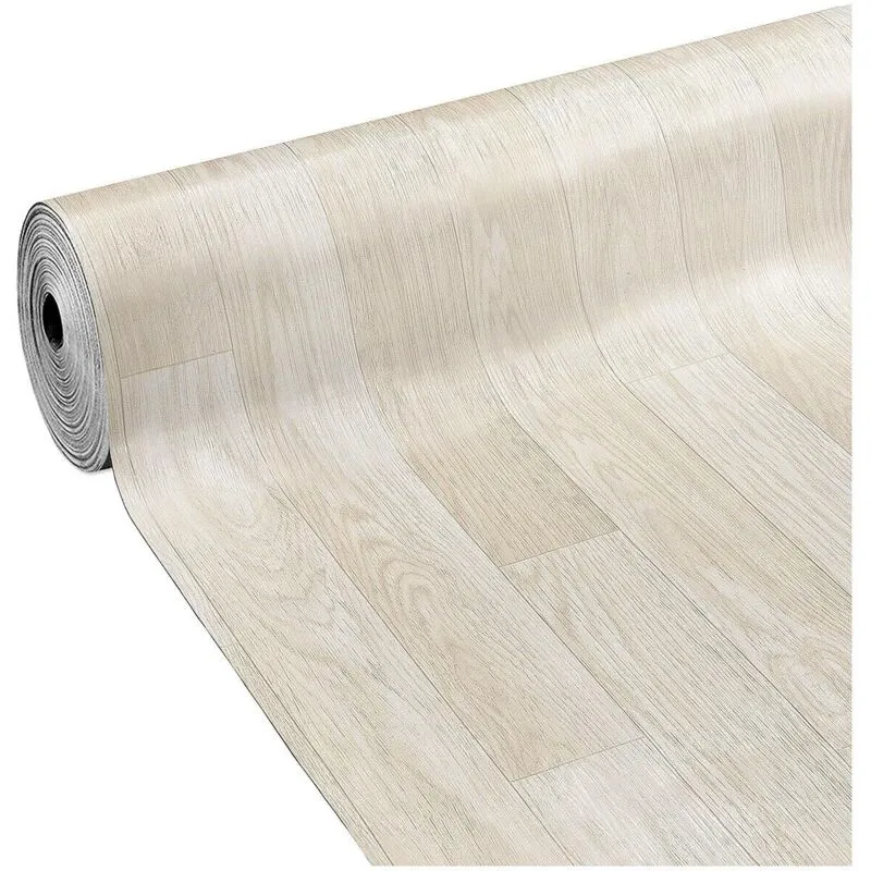 Emmevi Mv S.p.a. - Pavimento Pvc Rivestimento Rotolo Vinile 31 Misure Casa Design Legno Beige Bianco Dis c - 100x1200 cm