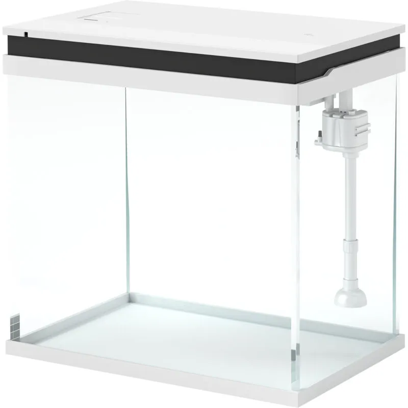 Pawhut - Acquario per Pesci 26L con Sistema di Filtraggio e Luci led 38x26x38 cm