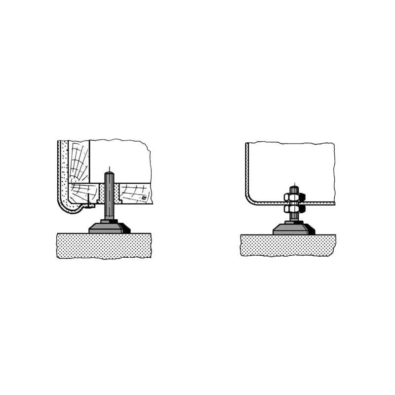 Pb Fastener - 148 3805 699 11 Piedino di fissaggio avvitabile Nero (ø x a) 38 mm x 60 mm 1 pz.