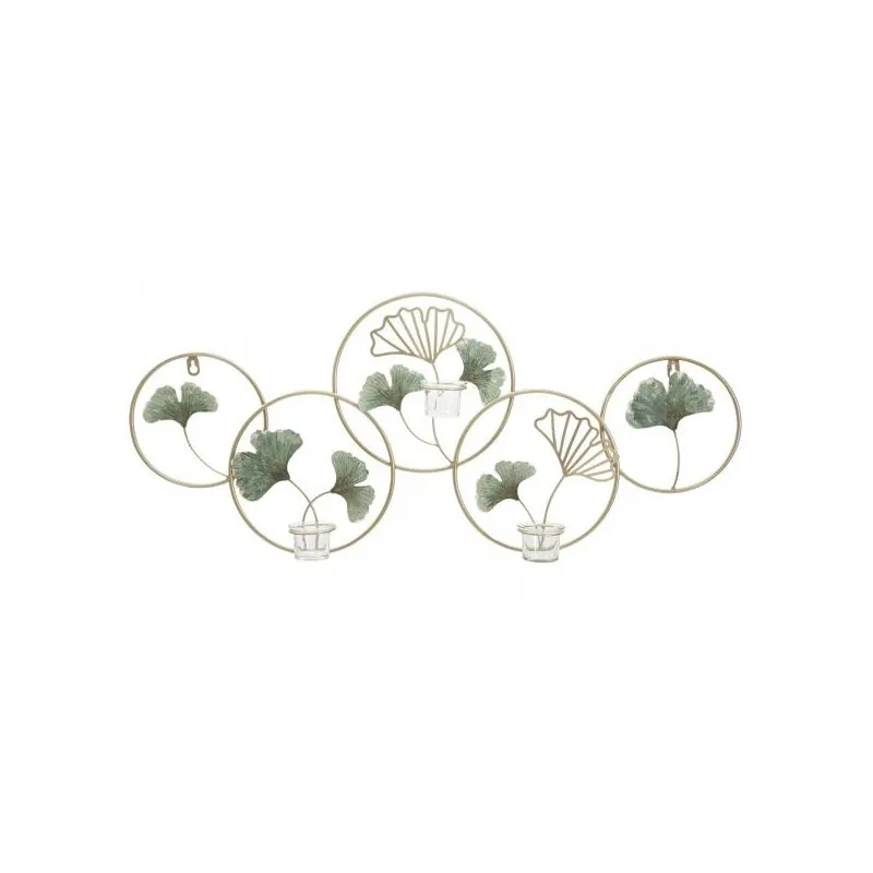 Pannello decorativo porta condele da muro Greenery 80x7,5x35,5cm