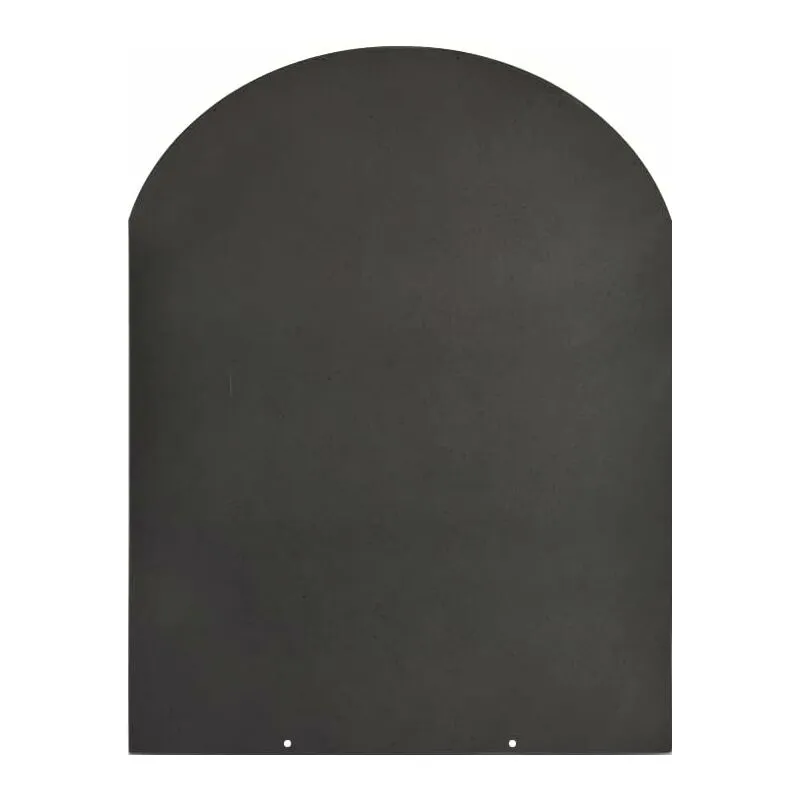 Pedana Salvapavimento per Stufe a Pellet e Legna 80x60 cm in Acciaio Nera