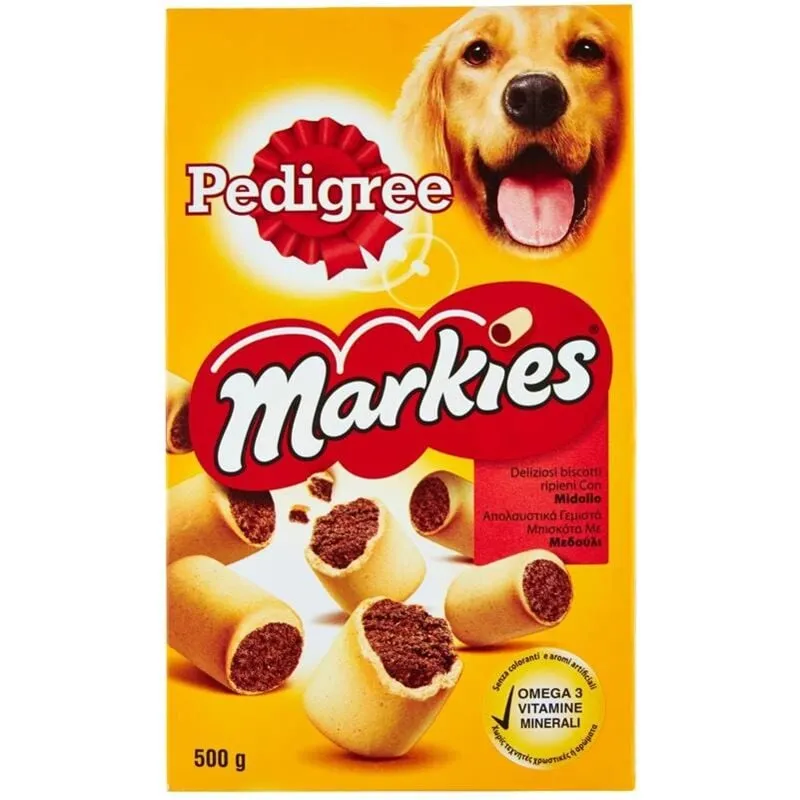 Biscrok markies snack biscotti per cane ripieni con midollo 500 gr - 