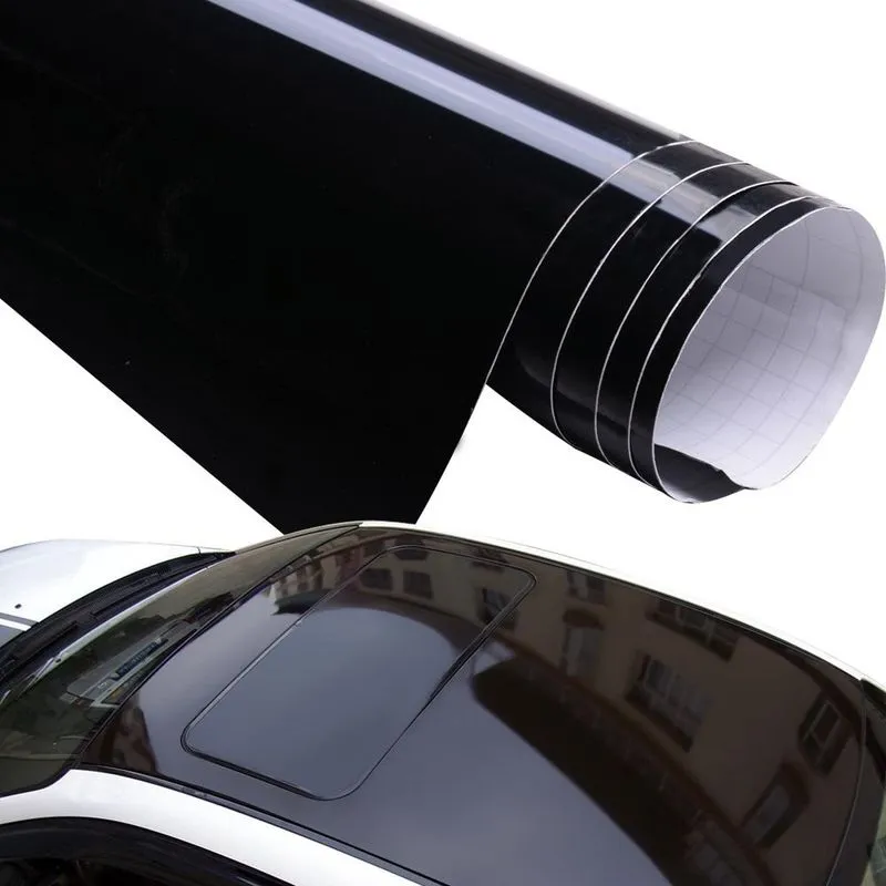 Stickerslab - Pellicola adesiva nero lucido per car wrapping e tuning auto e moto. Antigraffio Misura - 152cm x 5 Mt