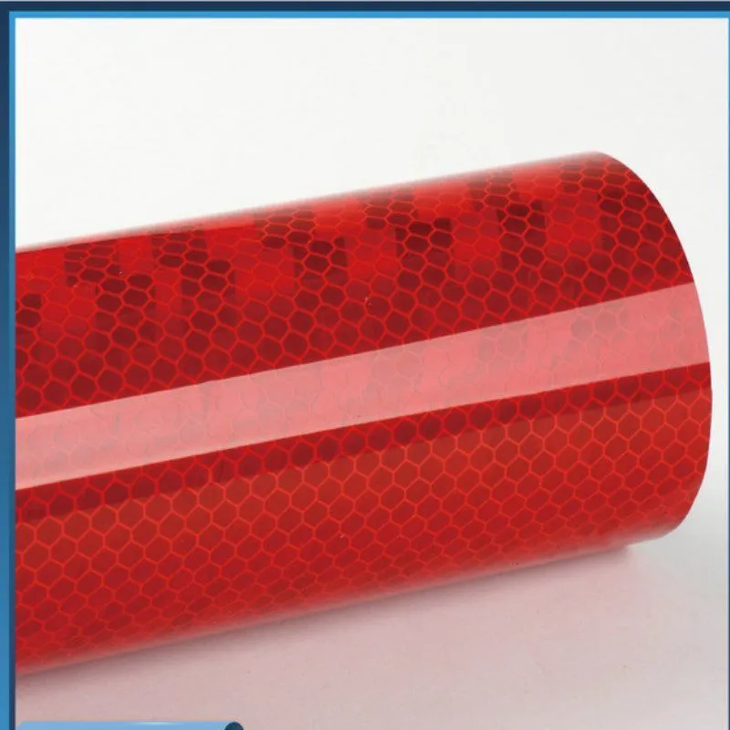 Stickerslab - Pellicola adesiva retroriflettente in microsfere ad alta intensità in pet Colore - Rosso, Misura - 1240mm (124cm) x 100cm