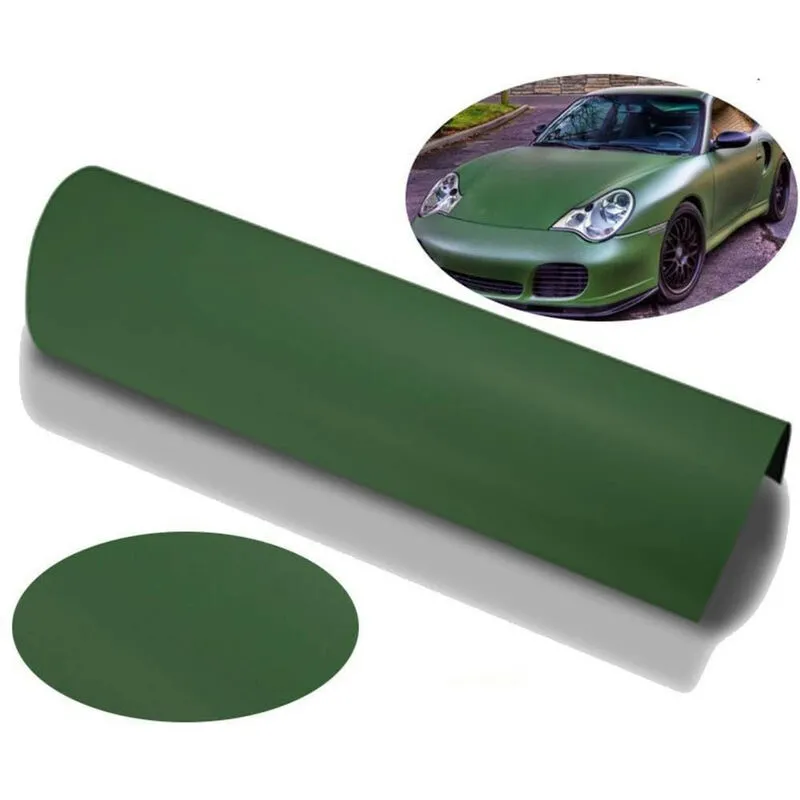 Pellicola adesiva verde militare car wrapping tuning antigraffio no bolle Misura - 152cm x 100cm