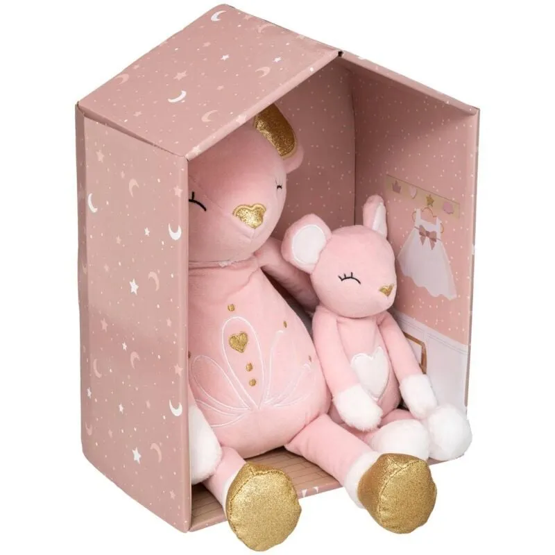 Atmosphera - Peluche mouse rosa h30cm créateur d'intérieur - Multicolore