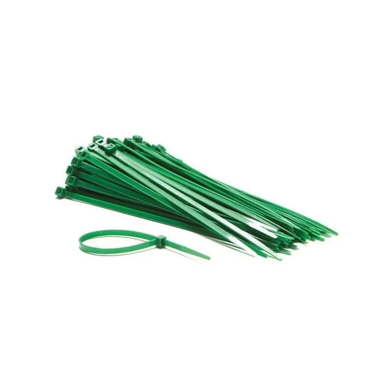 Set fascette in nylon - 4,6 x 200 mm - verde (100 pz)