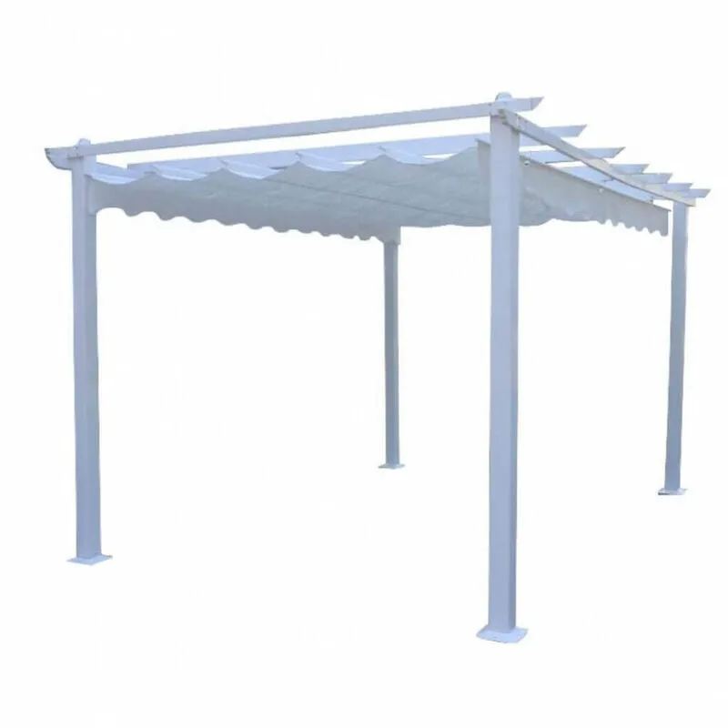 Pergola da Giardino 3x3 m in Alluminio Bianco