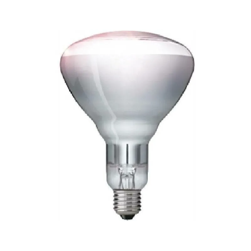  - lampada incandescente a infrarossi 150w attacco e27 finitura chiara ir150ch