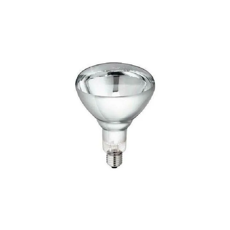  - lampada incandescente infrarossi 250w attacco e27 finitura chiara ir250ch