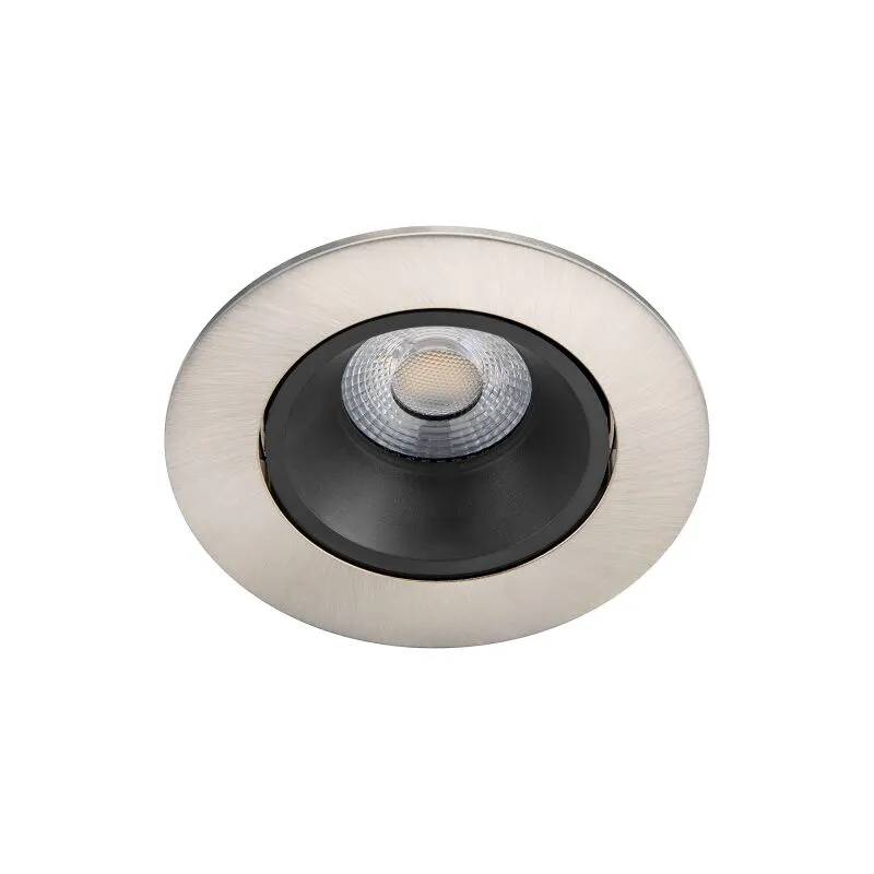  - Lighting Faretto da Incasso led Abrosa, Equivalente a 9 w, 27K, Luce Bianca Calda, Dimmerabile, Nichel