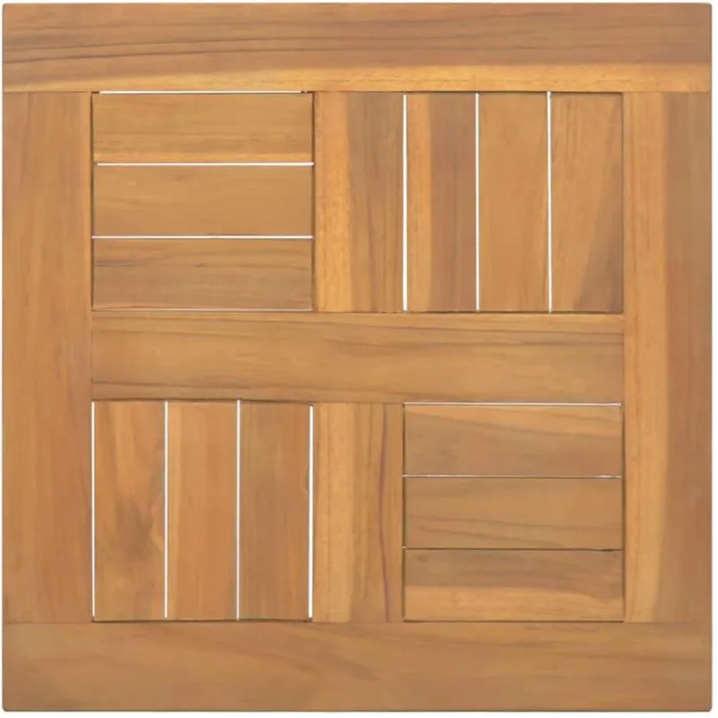 Vidaxl - Piano Tavolo Quadrato 40x40x2,5 cm in Legno Massello di Teak