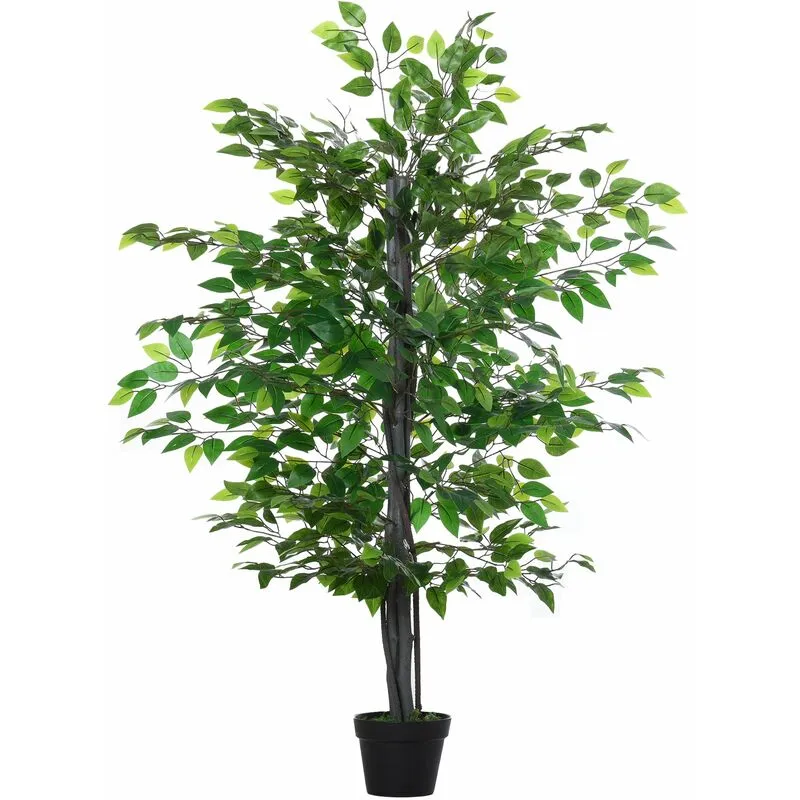 Giordanoshop - Pianta Artificiale Albero Baniano H145 cm con Vaso Verde