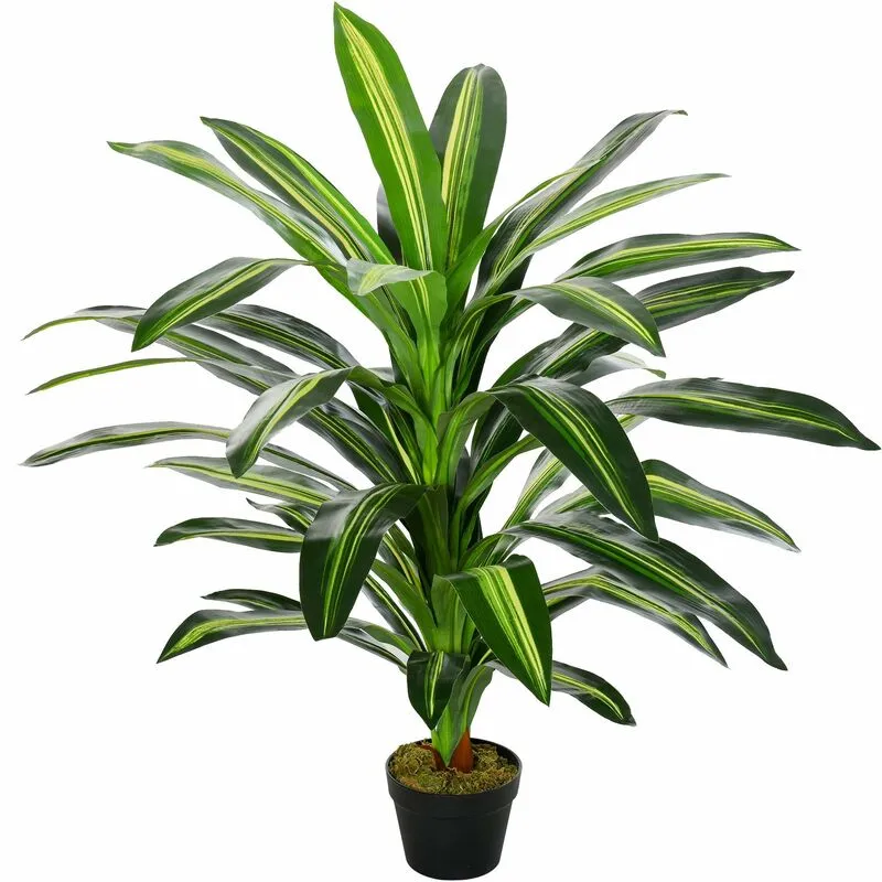 Giordanoshop - Pianta Artificiale Dracena H110 cm con Vaso Verde