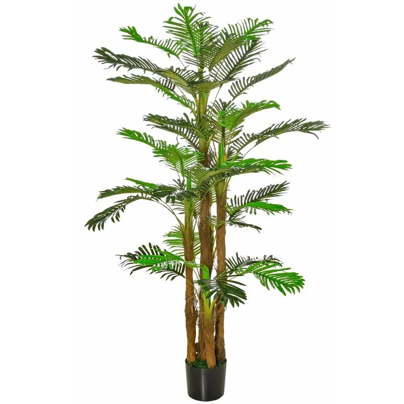 Giordanoshop - Pianta Artificiale Palma H185 cm con Vaso Verde