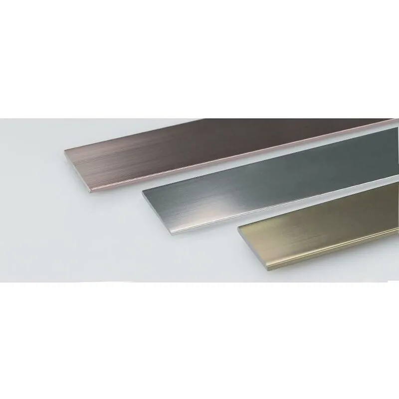 Profilo alluminio argento brillante piatto mt.2 mm. 25x2