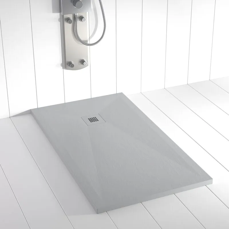 Shower Online - Piatto doccia ardesia pietra ples Grigio ral 7035 (griglia colorata) - 70x80 cm