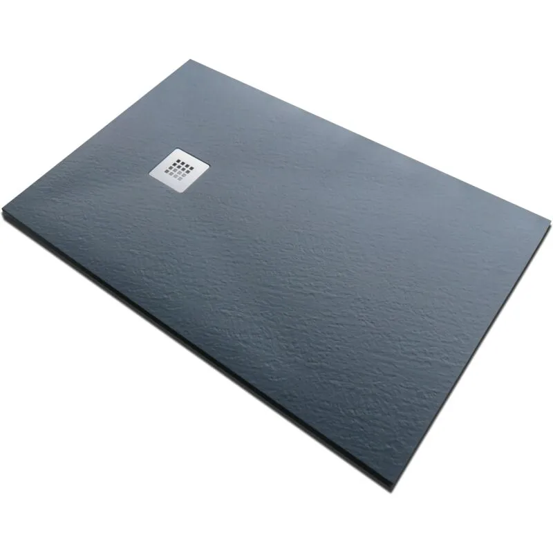 Piatto doccia in pietra Solidstone alto 2,8 cm - Antracite Grafite nero 90x100