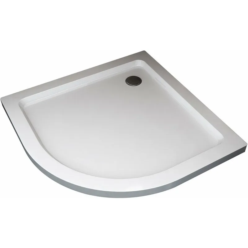 Piatto Doccia Ribassato Semicircolare In Abs h 5cm Con Piletta Inclusa 90x90